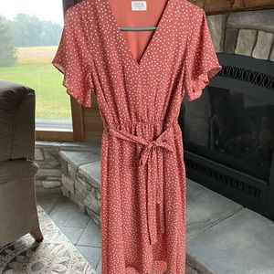 Pink dotted dress, worn twice. Like new